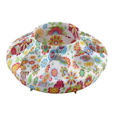 ImPECKables 1 qt. Printed Flower Poultry Feeder Base
