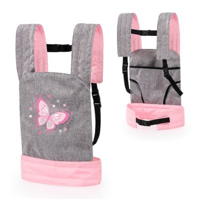Image showing  Dolls: Carrier Modern Design - Grey, Pink, Butterfly - Fits Dolls Up to 18 in., 62233AA
