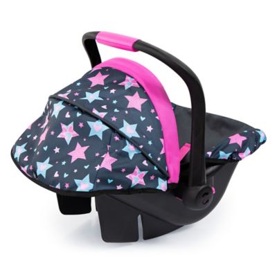 Image showing  Dolls: Car Seat - Turquoise, Pink, Stars - Fits Dolls Up to 18 in., 67906AA