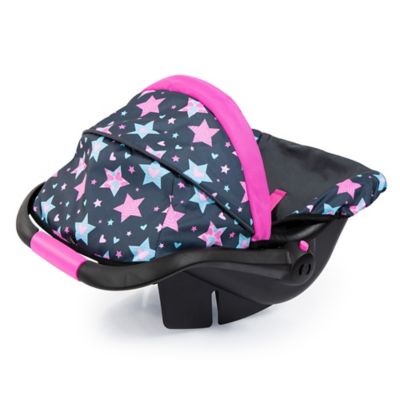 Image showing  Dolls: Car Seat - Turquoise, Pink, Stars - Fits Dolls Up to 18 in., 67906AA