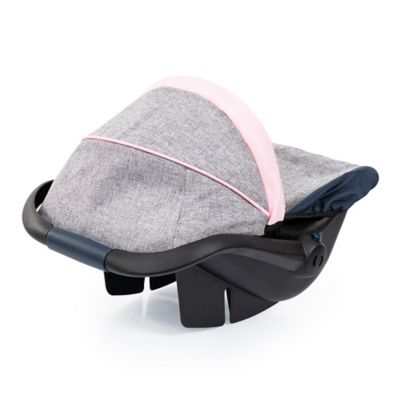 Image showing  Dolls: Car Seat - Grey, Blue, Pink Butterfly - Fits Dolls Up to 18 in., 67927AA