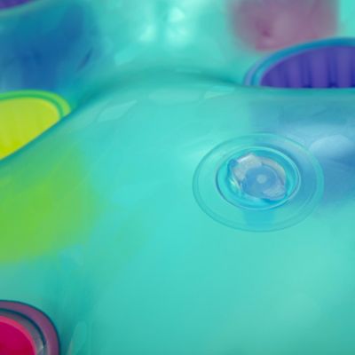 Image showing  H2OGO! Double Designer Pool Lounge - 7 ft.4 in. x 68.5 in. - Bestway Inlfatable, Fits 2 Adults, 43045E