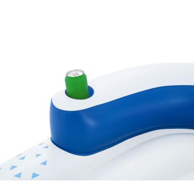 Image showing  Hydro Force: Indigo Wave Pool Lounge 72 in. x 42 in. - Bestway Inflatable, Pool Accessory, 43533E