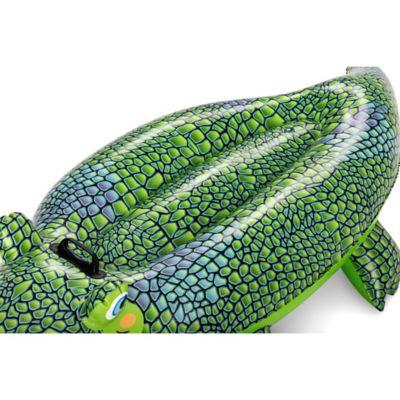 Image showing  Buddy Croc Ride-On - Inflatable Crocodile, 60 in. x 28 in. - Bestway, Kids Pool Accessory, 41477E
