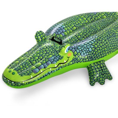 Image showing  Buddy Croc Ride-On - Inflatable Crocodile, 60 in. x 28 in. - Bestway, Kids Pool Accessory, 41477E