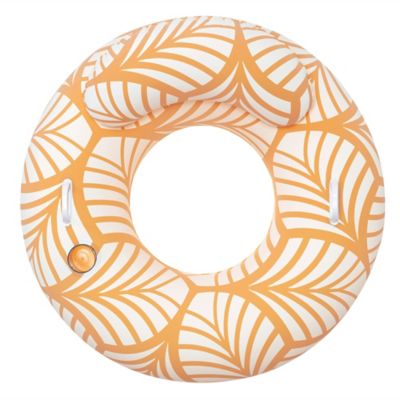 Image showing  Comfort Plush Deluxe Swim Tube 46.5 in. x 46 in. - Bestway, Yellow & White, 43643E