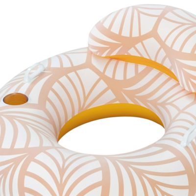 Image showing  Comfort Plush Deluxe Swim Tube 46.5 in. x 46 in. - Bestway, Yellow & White, 43643E