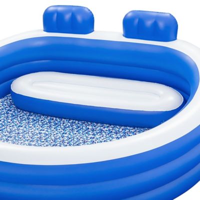 Image showing  H2OGO! Splash Paradise Family Pool 7 ft.7 in. x 7 ft.2 in. x 31 in. - Inflatable, Blue & White, 54422E,