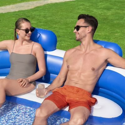 Image showing 5 th Bestway H2OGO! Splash Paradise Family Pool 7 ft.7 in. x 7 ft.2 in. x 31 in. - Inflatable, Blue & White, 54422E,