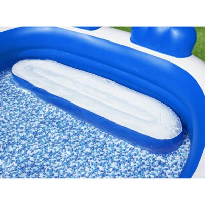 Image showing 8 th Bestway H2OGO! Splash Paradise Family Pool 7 ft.7 in. x 7 ft.2 in. x 31 in. - Inflatable, Blue & White, 54422E,