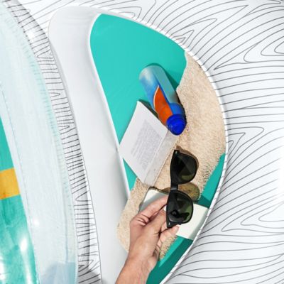 Image showing  Vacation Yacht Lounge - 7 ft.1 in. x 46 in. - White & Green, Bestway, 43650E