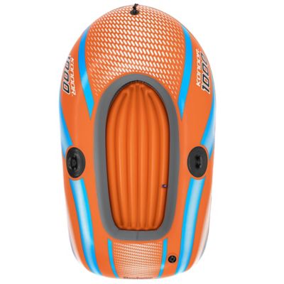 Image showing  Kondor 1000 Raft - 4 ft.11 in. x 33 in. - Kids & Teens, Orange & Blue, 120 lb. Weight Capacity, 61136E