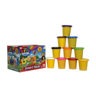 Image showing  Softee Dough Smart Pack, Assorted Colors, Non-Toxic and Safe, 10-Pack