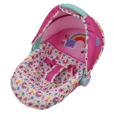Baby Alive Deluxe Doll Car Seat - Pink & Rainbow - 3-in-1, Fits Dolls Up to 18 in., T781036