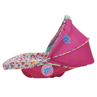 Image showing  Deluxe Doll Car Seat - Pink & Rainbow - 3-in-1, Fits Dolls Up to 18 in., T781036