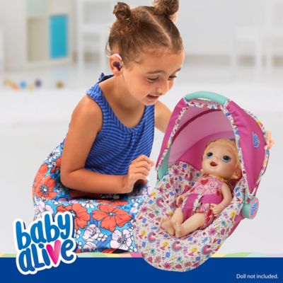 Image showing  Deluxe Doll Car Seat - Pink & Rainbow - 3-in-1, Fits Dolls Up to 18 in., T781036