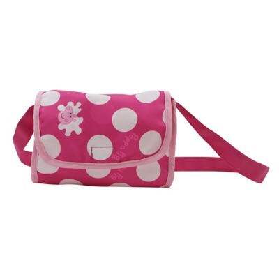 Image showing  Baby Classic Doll Pram Set - Pink & White Dots - 7 pc. Set, Fits Dolls Up to 18 in., T838037