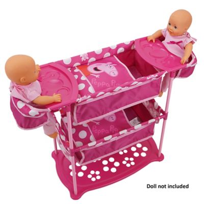 Image showing  Doll Twin Care Station - Pink & White Dots - Fits Dolls 14-18 in., Sleep Eat & Play Doll Set, T794037