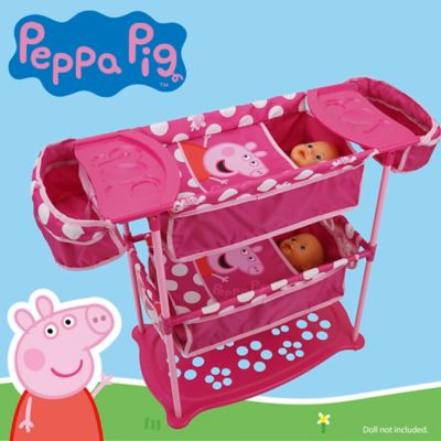 Image showing  Doll Twin Care Station - Pink & White Dots - Fits Dolls 14-18 in., Sleep Eat & Play Doll Set, T794037