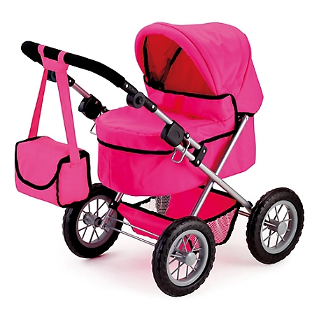 Bayer Design Dolls: Trendy Pram - Hot Pink - Includes Shoulder Bag, Fits Dolls Up to 18 in., 13029AA