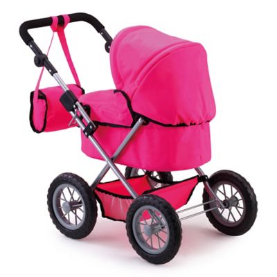 Image showing  Dolls: Trendy Pram - Hot Pink - Includes Shoulder Bag, Fits Dolls Up to 18 in., 13029AA