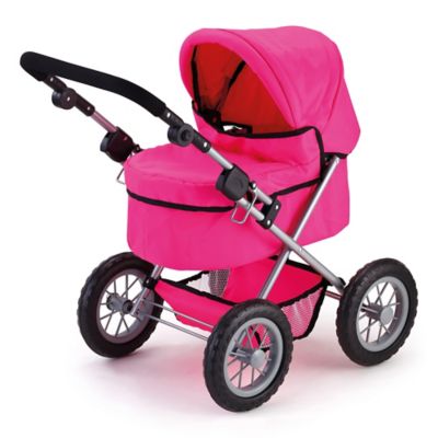 Image showing  Dolls: Trendy Pram - Hot Pink - Includes Shoulder Bag, Fits Dolls Up to 18 in., 13029AA