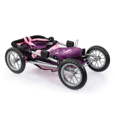 Image showing  Dolls: Trendy Pram - Purple & Pink - Includes Shoulder Bag, Fits Dolls Up to 18 in., 13057AA