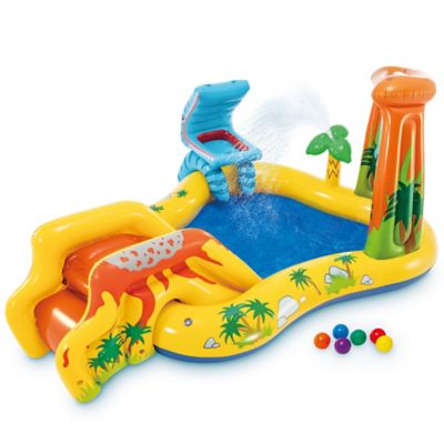 Image showing  Dinosaur Inflatable Play Center - Kids Waterslide Playground, 57444EP