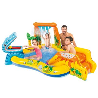 Image showing  Dinosaur Inflatable Play Center - Kids Waterslide Playground, 57444EP