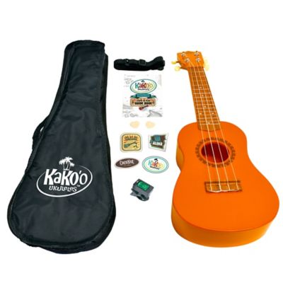 KaKo'o 21 in. Professional Wooden Ukulele Set - Soprano Ukulele Set Contains Guidebook, 50011