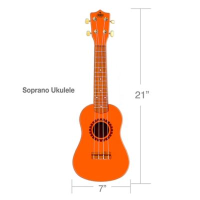 Image showing  21 in. Professional Wooden Ukulele Set - Soprano Ukulele Set Contains Guidebook, 50011