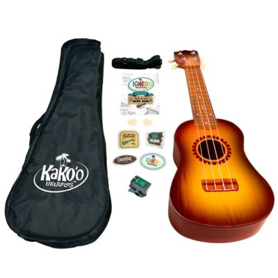 KaKo'o 21 in. Professional Wooden Ukulele Set - Soprano Ukulele Set Contains Guidebook, 50012