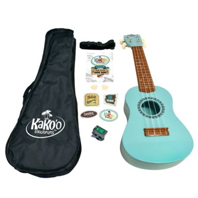 KaKo'o 21 in. Professional Wooden Ukulele Set - Soprano Ukulele Set Contains Guidebook, 50017