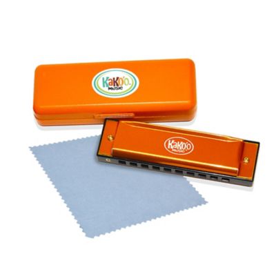KaKo'o Classic Metal Harmonica - 4 in. Harmonica Comes with Storage Case, Microfiber Cloth, 50302