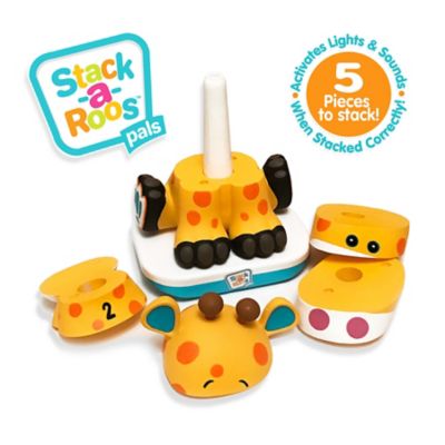 Image showing  Baby Giraffe - Lights & Sounds, Ages 12+ Months, 5 pc. Stacking Animal Tower, 60001