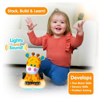 Image showing 5 th Stack-a-Roos Pals Baby Giraffe - Lights & Sounds, Ages 12+ Months, 5 pc. Stacking Animal Tower, 60001