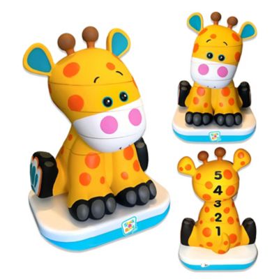 Image showing 6 th Stack-a-Roos Pals Baby Giraffe - Lights & Sounds, Ages 12+ Months, 5 pc. Stacking Animal Tower, 60001