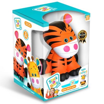 Stack-a-Roos Pals Baby Tiger - Lights & Sounds, Ages 12+ Months, 5 pc. Stacking Animal Tower, 60003