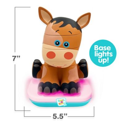 Image showing  5 pc. Baby Horse Stacking Animal Tower Toy with Lights and Sounds, Ages 12 Months and Up