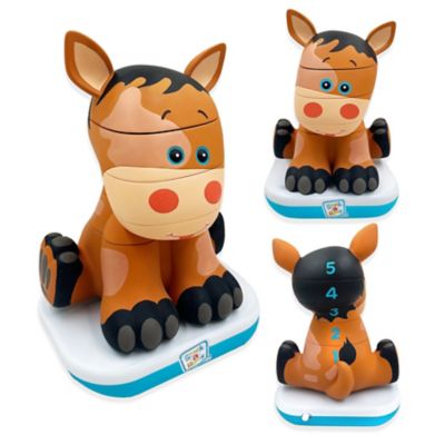 Image showing  5 pc. Baby Horse Stacking Animal Tower Toy with Lights and Sounds, Ages 12 Months and Up