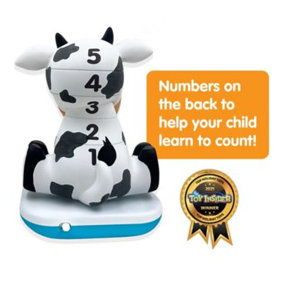 Image showing  Baby Cow - Lights & Sounds, Ages 12+ Months, 5 pc. Stacking Animal Tower, 60007