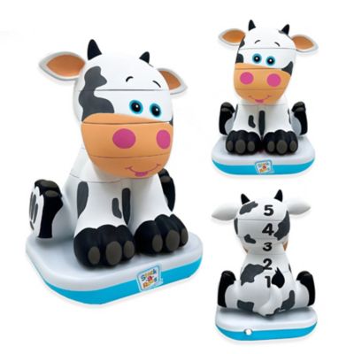 Image showing  Baby Cow - Lights & Sounds, Ages 12+ Months, 5 pc. Stacking Animal Tower, 60007