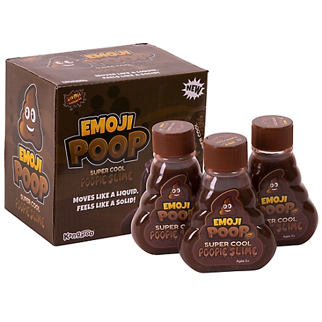 Super Cool Slime: Emoji Poop Pack of 3 - 5 oz. Bottles, Non-Toxic Poopie Slime in Everyone's Favorite Emoji, 10452