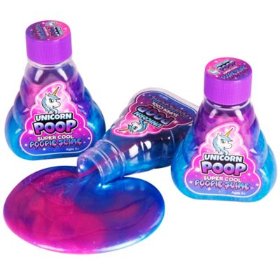 Super Cool Slime: Unicorn Poop Pack of 3 - 5 oz. Bottles, Non-Toxic Multi-Color Glitter Poopie Slimes, 10700
