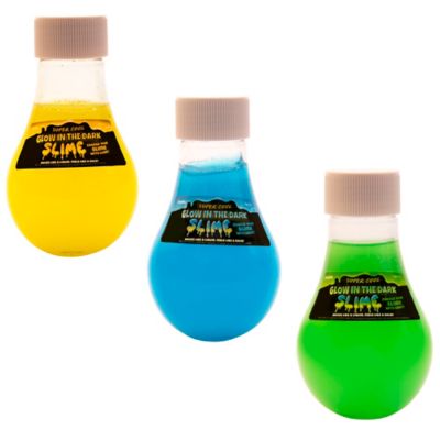Image showing  Slime Glow-in-the-Dark Slime Set, Non-Toxic, 5 oz. Bottles in Blue Yellow and Green, 3-Pack