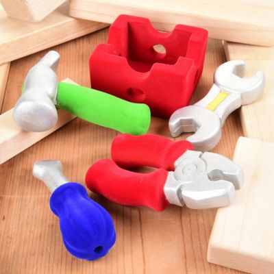 Image showing 5 th Rubbabu Pretend Play Tool Set (4 pc. Set with Caddy) - 18 Months & Up, RBB-20191