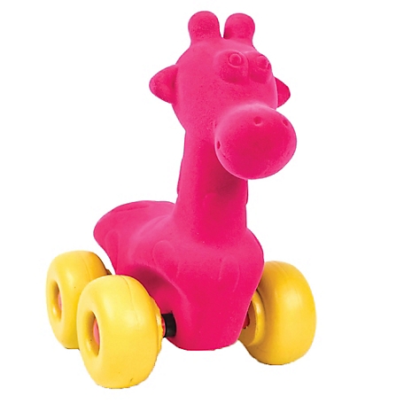 Rubbabu Pink Giraffe Aniwheels Baby Toy 7 in. - 12 Months & Up, RBB-20130POL