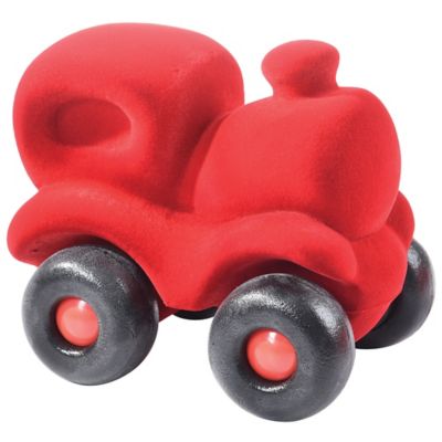 Rubbabu Red Choo Choo Toy Train - Sensory Interactive Educational Toy for Children - Safe & Soft with Fuzzy Tactile Surface