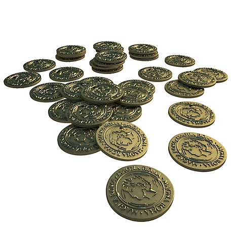 Archona Games Magna Roma: Metal Coins Set - 40 Metal Coins, Accessory Pack for Magna Roma