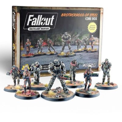 Modiphius Fallout Wasteland Warfare: Brotherhood of Steel Core Box (Updated) - 7 Unpainted Resin Miniatures, MUH051905
